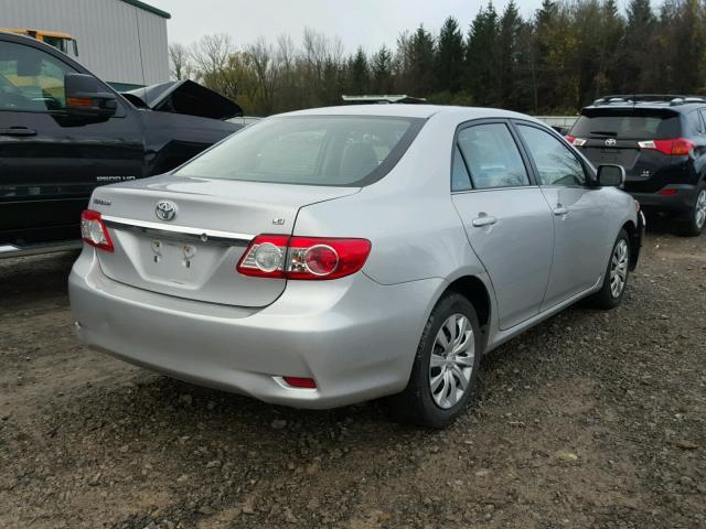 5YFBU4EEXDP084932 - 2013 TOYOTA COROLLA BA SILVER photo 4