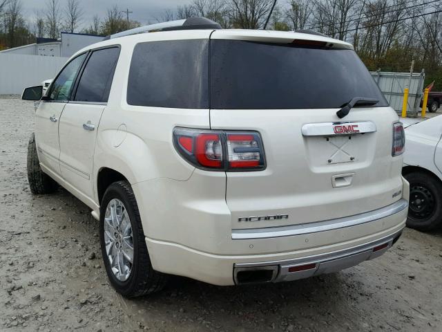 1GKKVTKD0EJ138414 - 2014 GMC ACADIA DEN WHITE photo 3