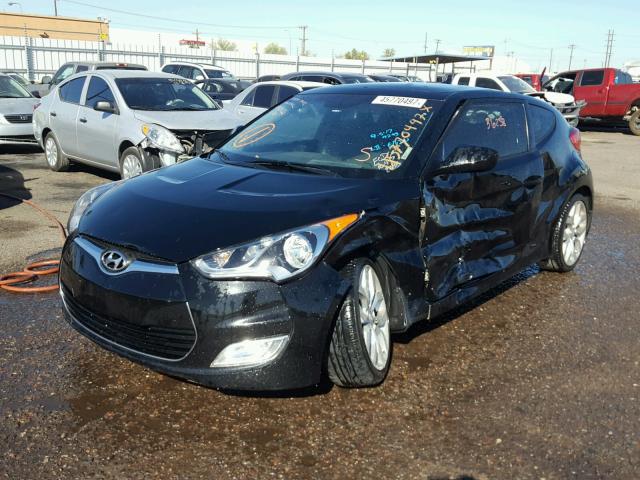 KMHTC6AD4FU242778 - 2015 HYUNDAI VELOSTER B BLACK photo 2