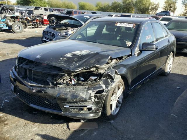 WDDGF4HB3DA774744 - 2013 MERCEDES-BENZ C 250 BLACK photo 2