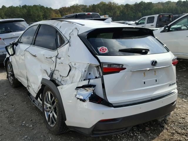 JTJYWRBZ6F2008650 - 2015 LEXUS NX 300H WHITE photo 3