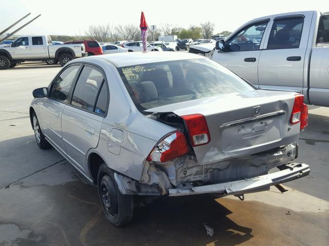 2HGES26863H538552 - 2003 HONDA CIVIC SILVER photo 3