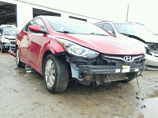 KMHDH4AE6EU158110 - 2014 HYUNDAI ELANTRA SE RED photo 1