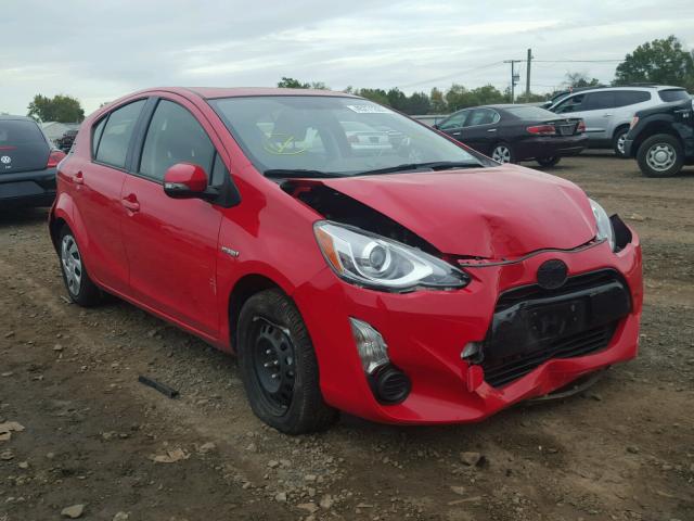 JTDKDTB35F1100894 - 2015 TOYOTA PRIUS C RED photo 1