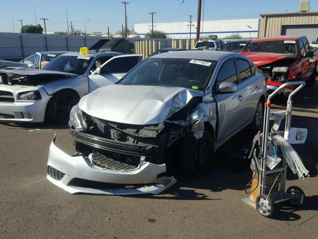 3N1AB7AP3GY269762 - 2016 NISSAN SENTRA S SILVER photo 2