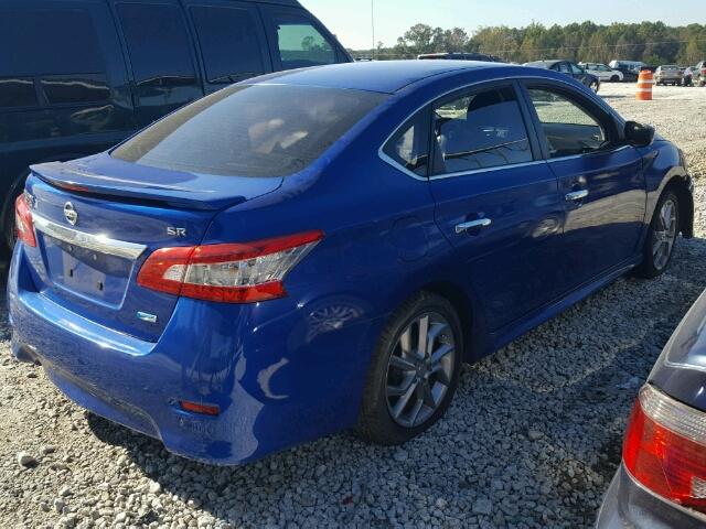 3N1AB7AP9DL674291 - 2013 NISSAN SENTRA S BLUE photo 4