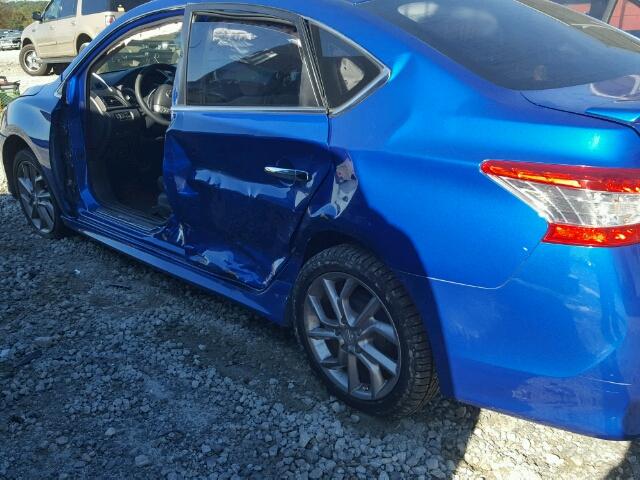 3N1AB7AP9DL674291 - 2013 NISSAN SENTRA S BLUE photo 9