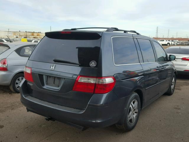 5FNRL38786B451544 - 2006 HONDA ODYSSEY EX GRAY photo 4