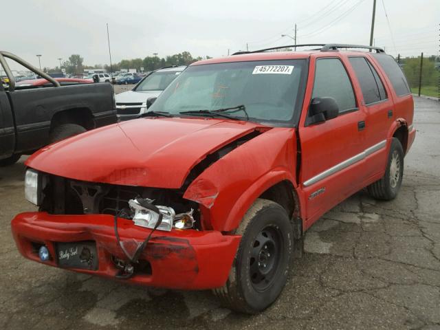 1GKDT13W8X2509268 - 1999 GMC ENVOY RED photo 2