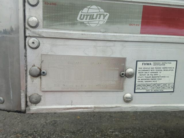 1UYVS25368M504623 - 2008 UTILITY TRAILER WHITE photo 10