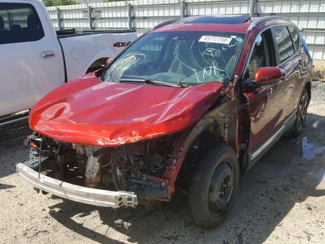 5J6RW1H98HL016563 - 2017 HONDA CR-V TOURI RED photo 2