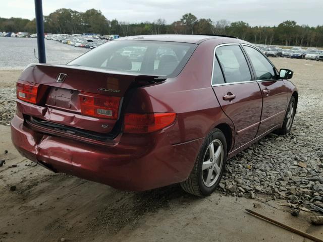 1HGCM56765A158154 - 2005 HONDA ACCORD BURGUNDY photo 4