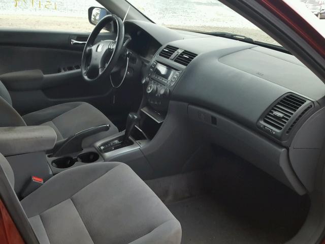 1HGCM56765A158154 - 2005 HONDA ACCORD BURGUNDY photo 5