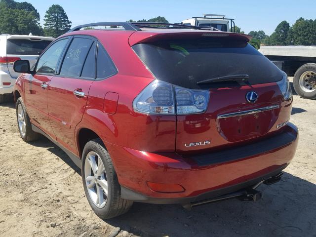 JTJGW31U682007032 - 2008 LEXUS RX 400H RED photo 3