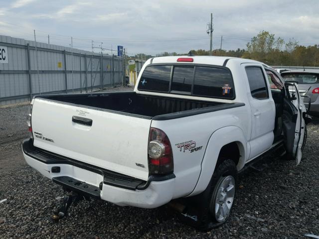 5TFLU4EN6CX031584 - 2012 TOYOTA TACOMA DOU WHITE photo 4