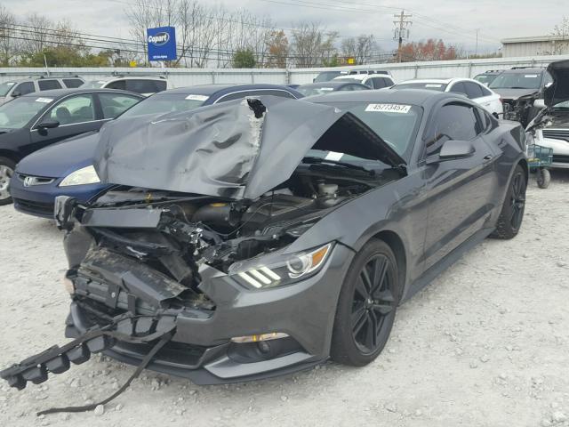 1FA6P8TH5F5305520 - 2015 FORD MUSTANG GRAY photo 2