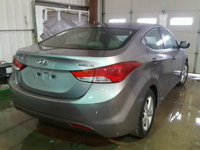 KMHDH4AE3BU122144 - 2011 HYUNDAI ELANTRA GRAY photo 4