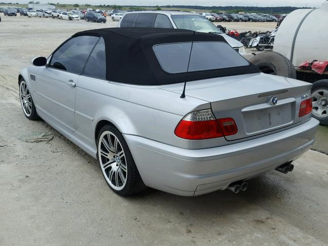 WBSBR93423PK02795 - 2003 BMW M3 SILVER photo 3