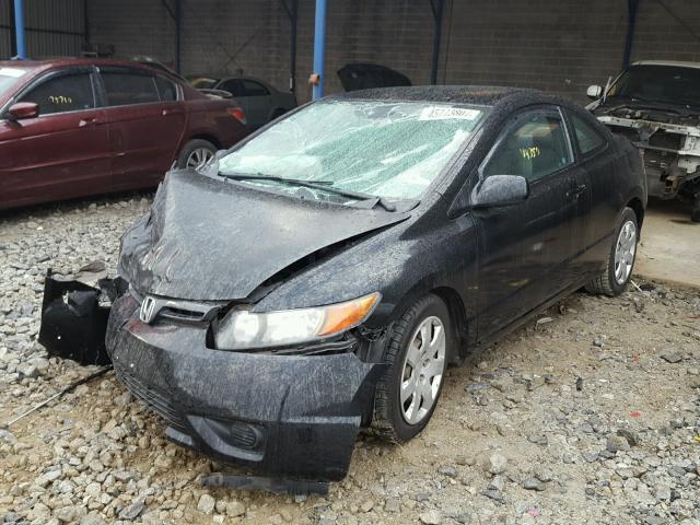 2HGFG12637H570255 - 2007 HONDA CIVIC LX BLACK photo 2