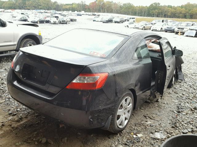 2HGFG12637H570255 - 2007 HONDA CIVIC LX BLACK photo 4