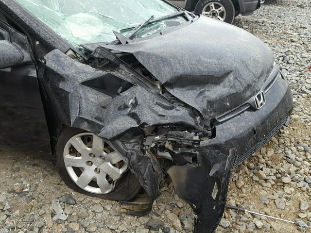 2HGFG12637H570255 - 2007 HONDA CIVIC LX BLACK photo 9