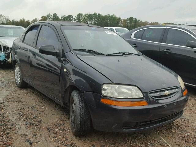 KL1TD52615B323783 - 2005 CHEVROLET AVEO BASE BLACK photo 1