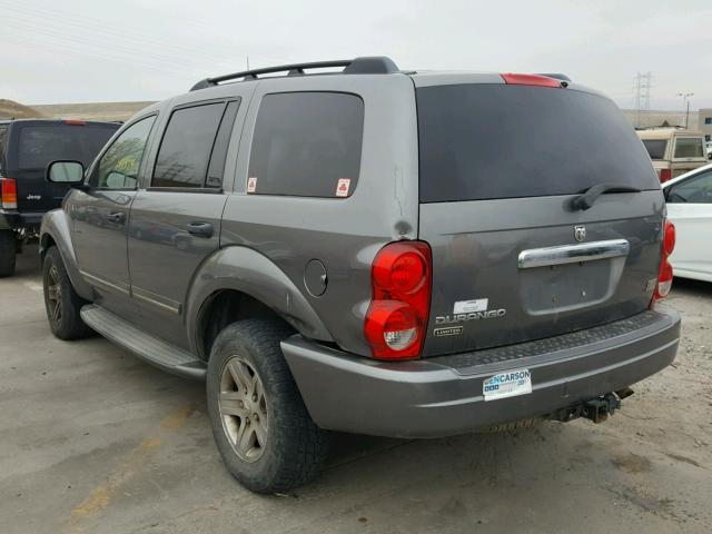 1D4HB58D15F556777 - 2005 DODGE DURANGO GRAY photo 3