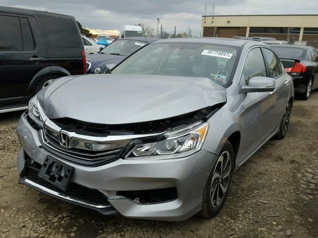 1HGCR2F89HA207022 - 2017 HONDA ACCORD EXL SILVER photo 2