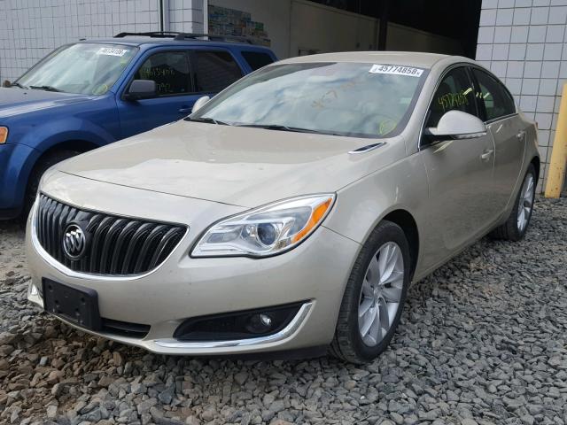2G4GK5EX3E9249560 - 2014 BUICK REGAL GOLD photo 2