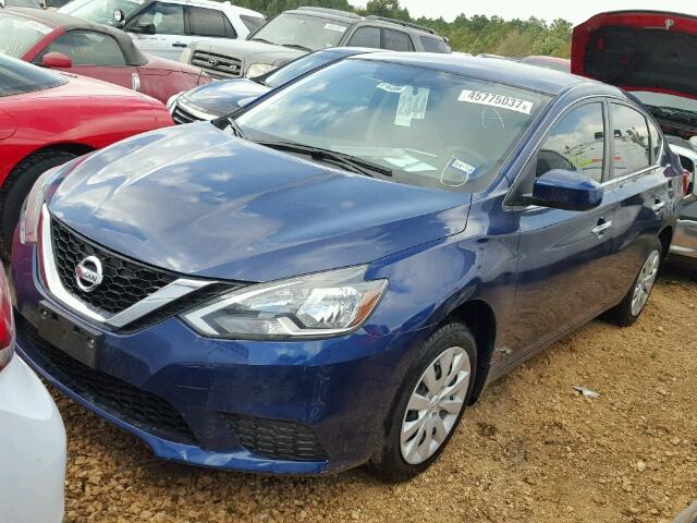 3N1AB7AP5HY214361 - 2017 NISSAN SENTRA BLUE photo 2