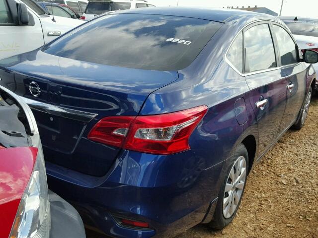 3N1AB7AP5HY214361 - 2017 NISSAN SENTRA BLUE photo 4