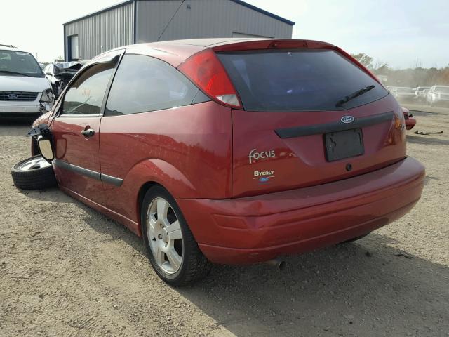 3FAFP31303R132993 - 2003 FORD FOCUS ZX3 RED photo 3
