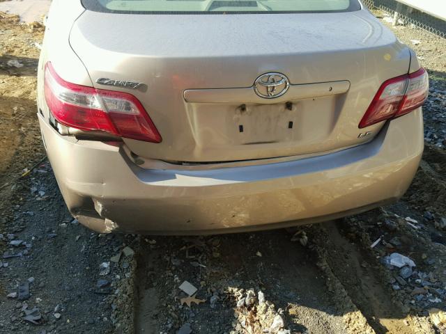 JTNBE46K773088222 - 2007 TOYOTA CAMRY NEW GOLD photo 9