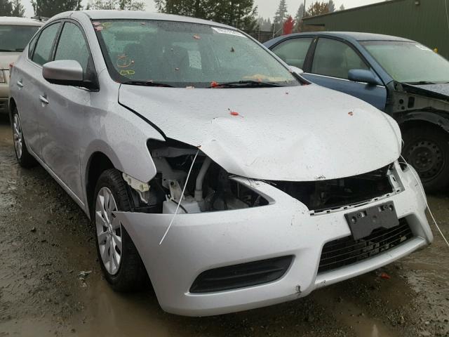 3N1AB7AP7FL663261 - 2015 NISSAN SENTRA S SILVER photo 1