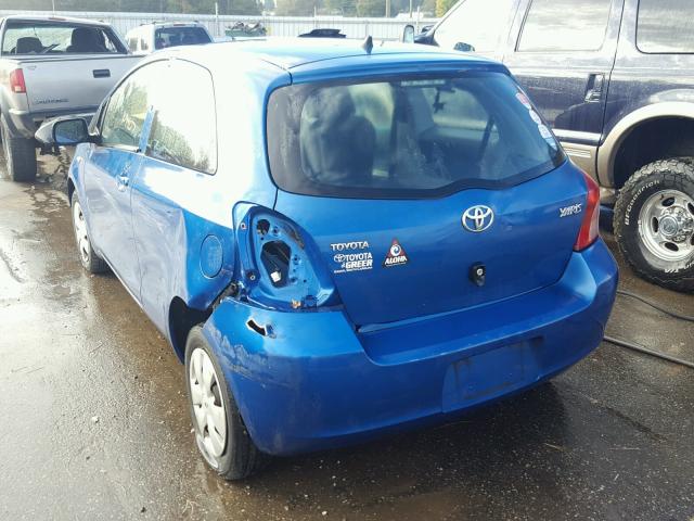 JTDJT923175126940 - 2007 TOYOTA YARIS BLUE photo 3