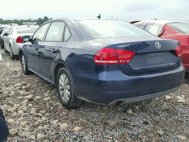 1VWAP7A32DC021368 - 2013 VOLKSWAGEN PASSAT S BLUE photo 3