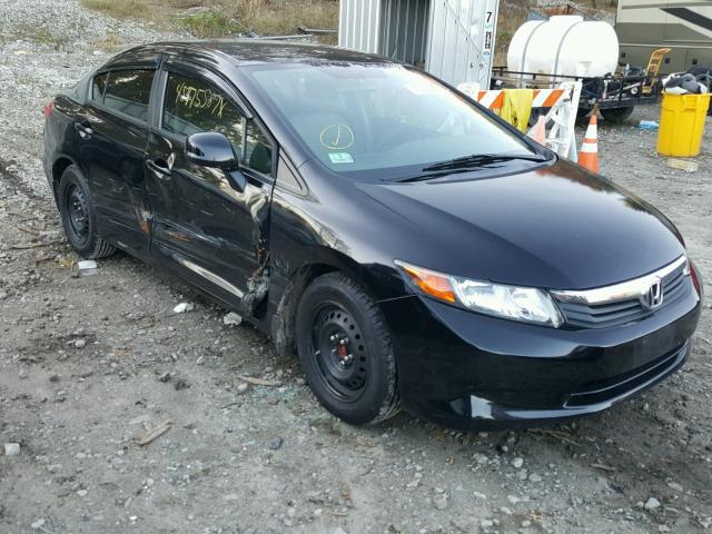 2HGFB2F58CH571661 - 2012 HONDA CIVIC LX BLACK photo 1