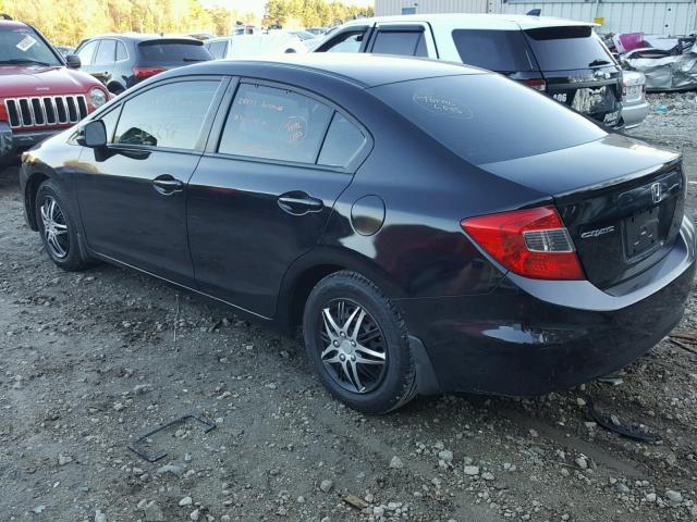 2HGFB2F58CH571661 - 2012 HONDA CIVIC LX BLACK photo 3