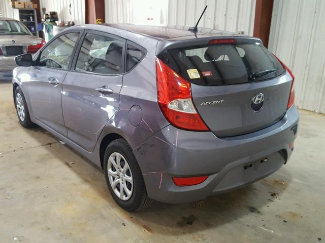 KMHCT5AEXEU176996 - 2014 HYUNDAI ACCENT GLS GRAY photo 3