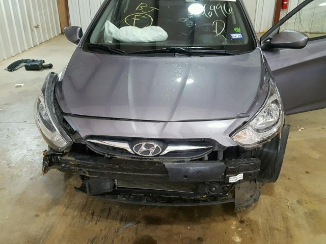 KMHCT5AEXEU176996 - 2014 HYUNDAI ACCENT GLS GRAY photo 7