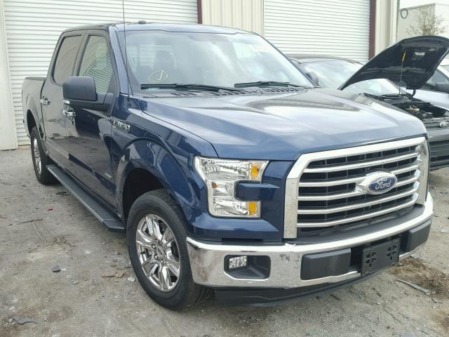 1FTEW1CP9GKD03490 - 2016 FORD F150 BLUE photo 1