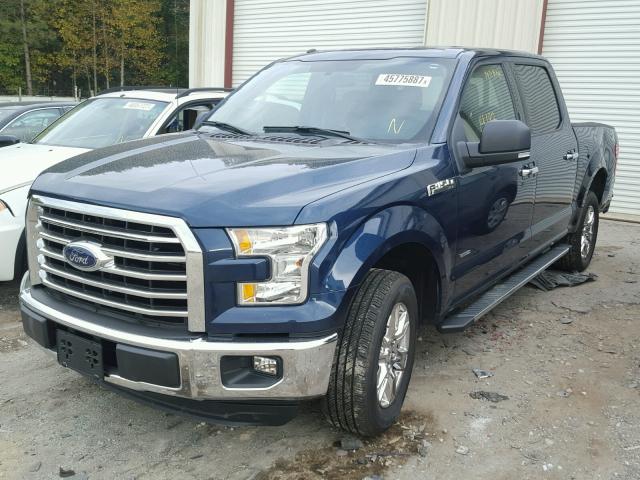1FTEW1CP9GKD03490 - 2016 FORD F150 BLUE photo 2