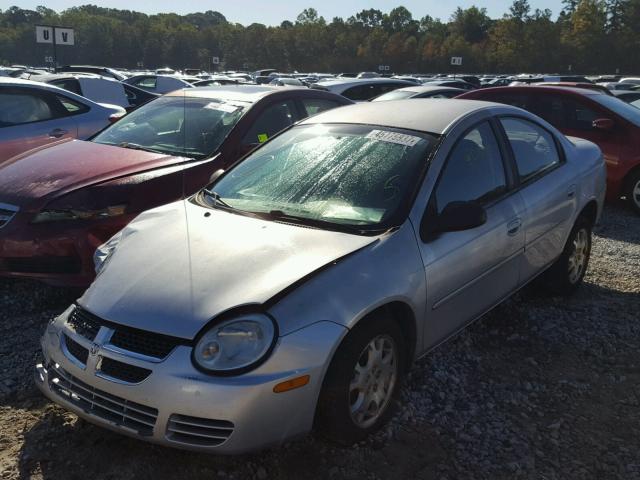 1B3ES56C15D130191 - 2005 DODGE NEON SXT SILVER photo 2