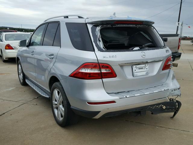 4JGDA5JB4FA450311 - 2015 MERCEDES-BENZ ML 350 SILVER photo 3