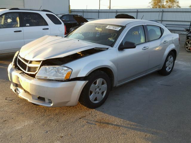 1B3CC4FB6AN189067 - 2010 DODGE AVENGER SX SILVER photo 2