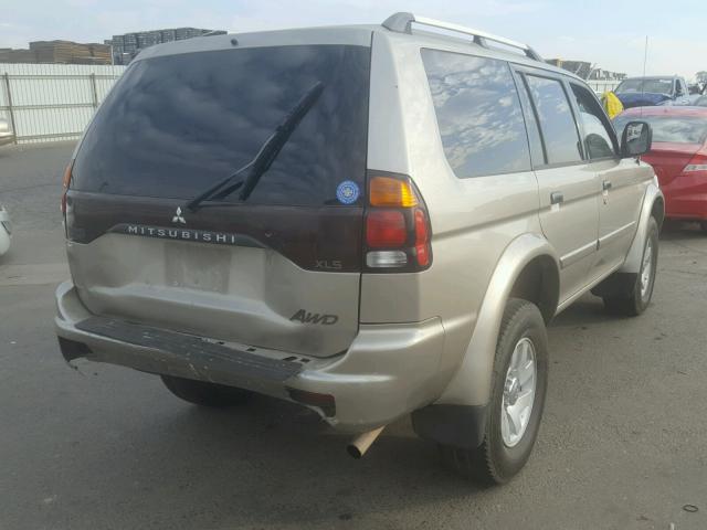 JA4MT31R34J008501 - 2004 MITSUBISHI MONTERO SP GOLD photo 4