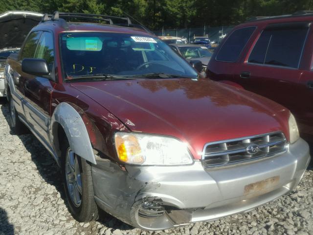 4S4BT62C936113663 - 2003 SUBARU BAJA SPORT RED photo 1