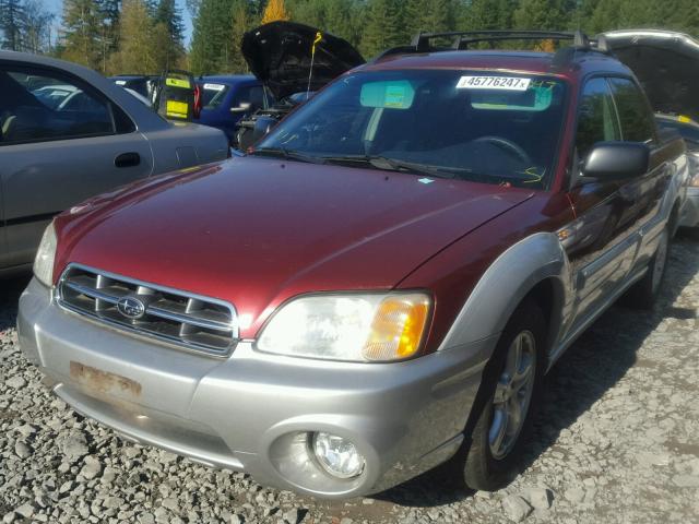 4S4BT62C936113663 - 2003 SUBARU BAJA SPORT RED photo 2