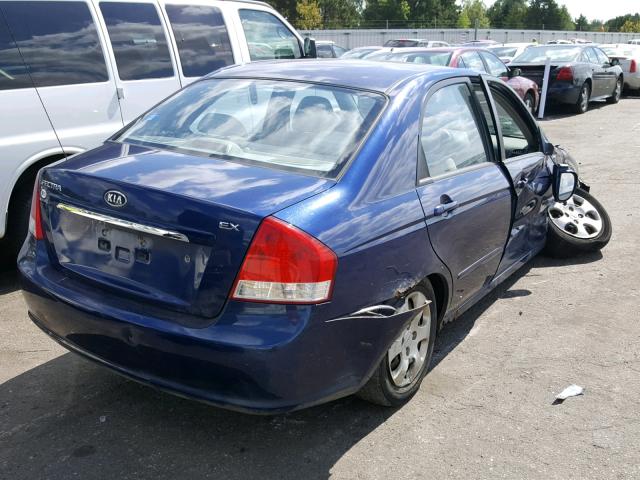 KNAFE121575377859 - 2007 KIA SPECTRA EX BLUE photo 4