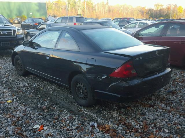 1HGEM22553L078101 - 2003 HONDA CIVIC LX BLACK photo 3